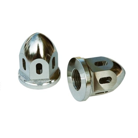 Durablue 20-1821 2 Piece Front Spindle Nuts - Bullet Aluminum 14 X 1. 5 Mm